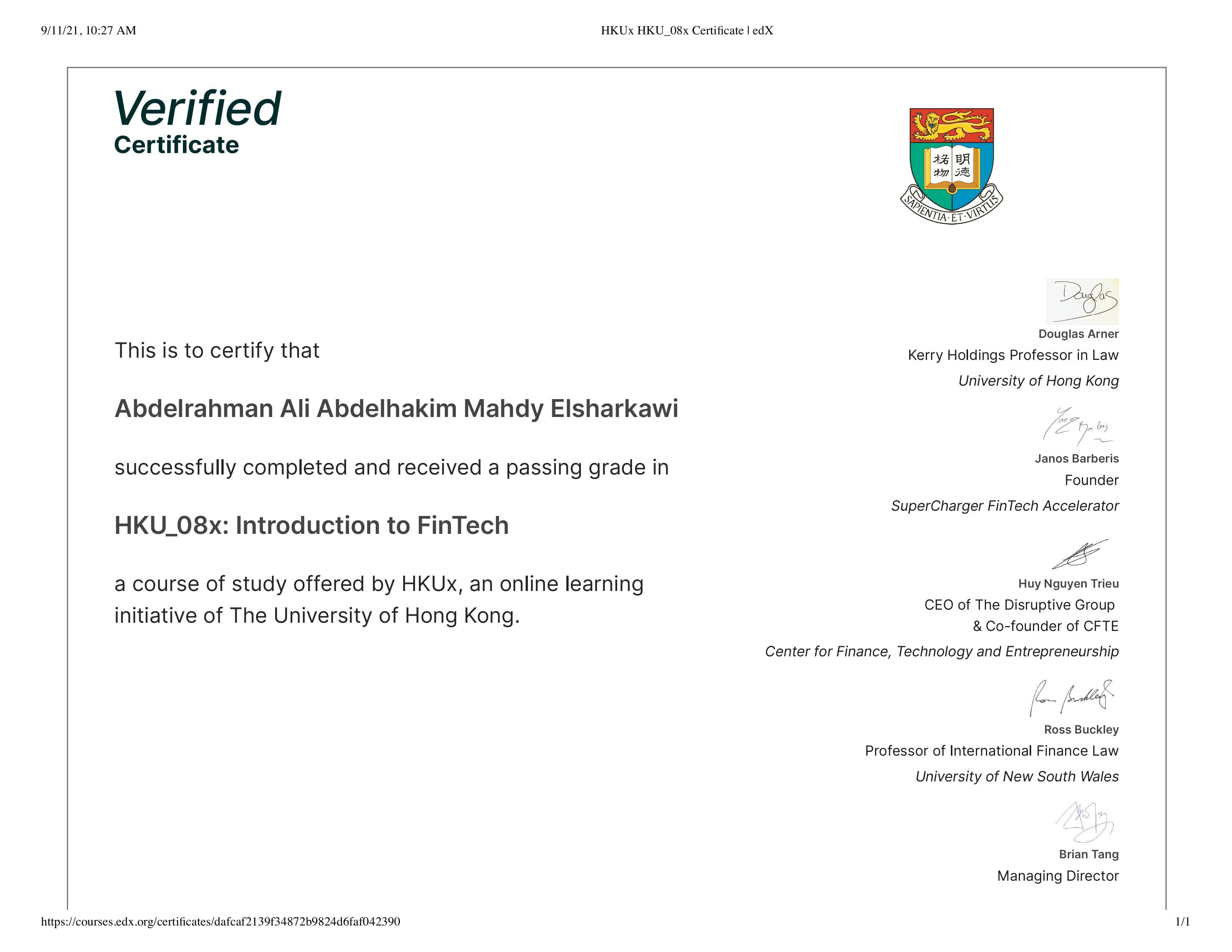 Introduction to Fintech